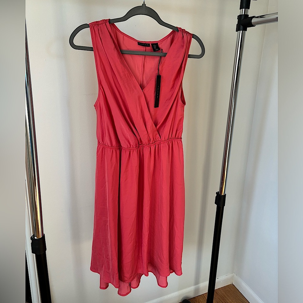 Tahari Soft Lolipop Pink Work Midi Dress Size M